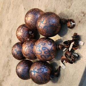 Lor of 8 Pier 1 Christmas Ornaments Balls